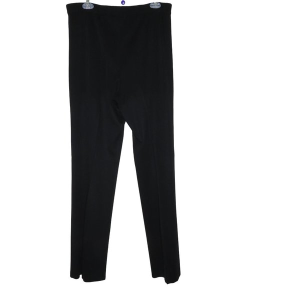 Exclusively Misook Black Knit Pants M High Waist Acrylic Pull On Flat Front - Picture 5 of 6